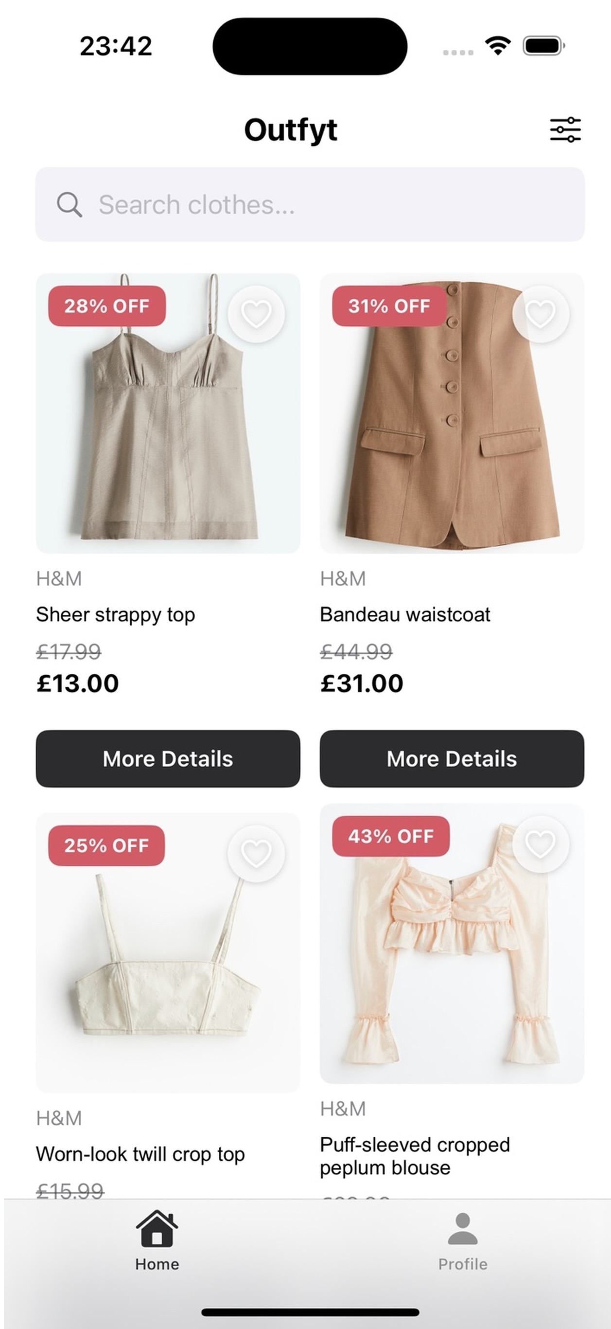 OutFyt Recommendations